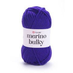 YARNART MERINO BULKY - KNITTING YARN EGGPLANT PURPLE - 556