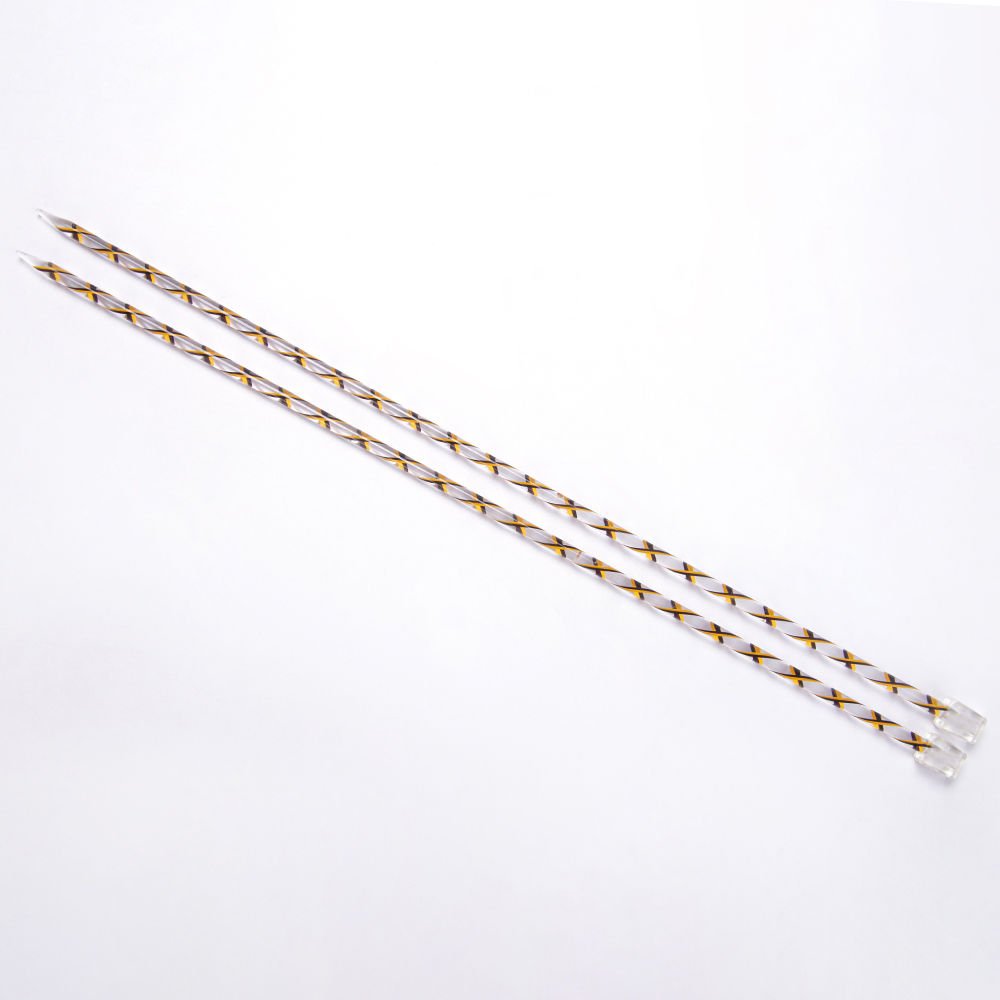 COLOURED PLASTIC KNITTING NEEDLE 35 CM 6 MM - YELLOW