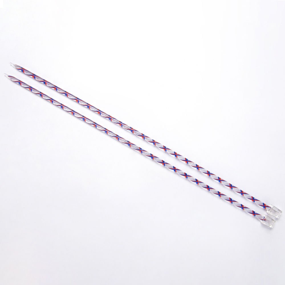 COLOURED PLASTIC KNITTING NEEDLE 35 CM 6 MM - BLUE
