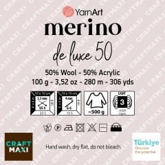 YARNART MERINO DE LUXE 50 - KNITTING YARN DARK BROWN - 116