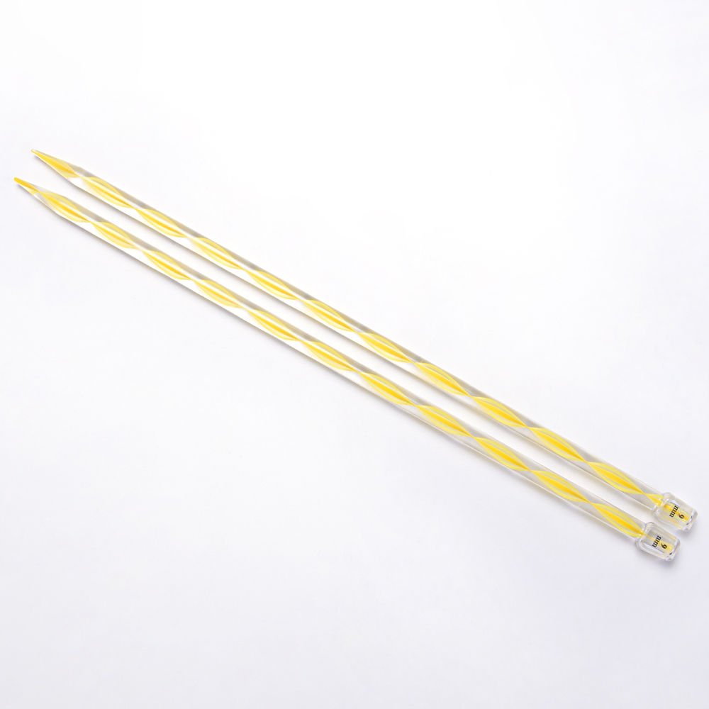 COLOURED PLASTIC KNITTING NEEDLE 35 CM 9 MM