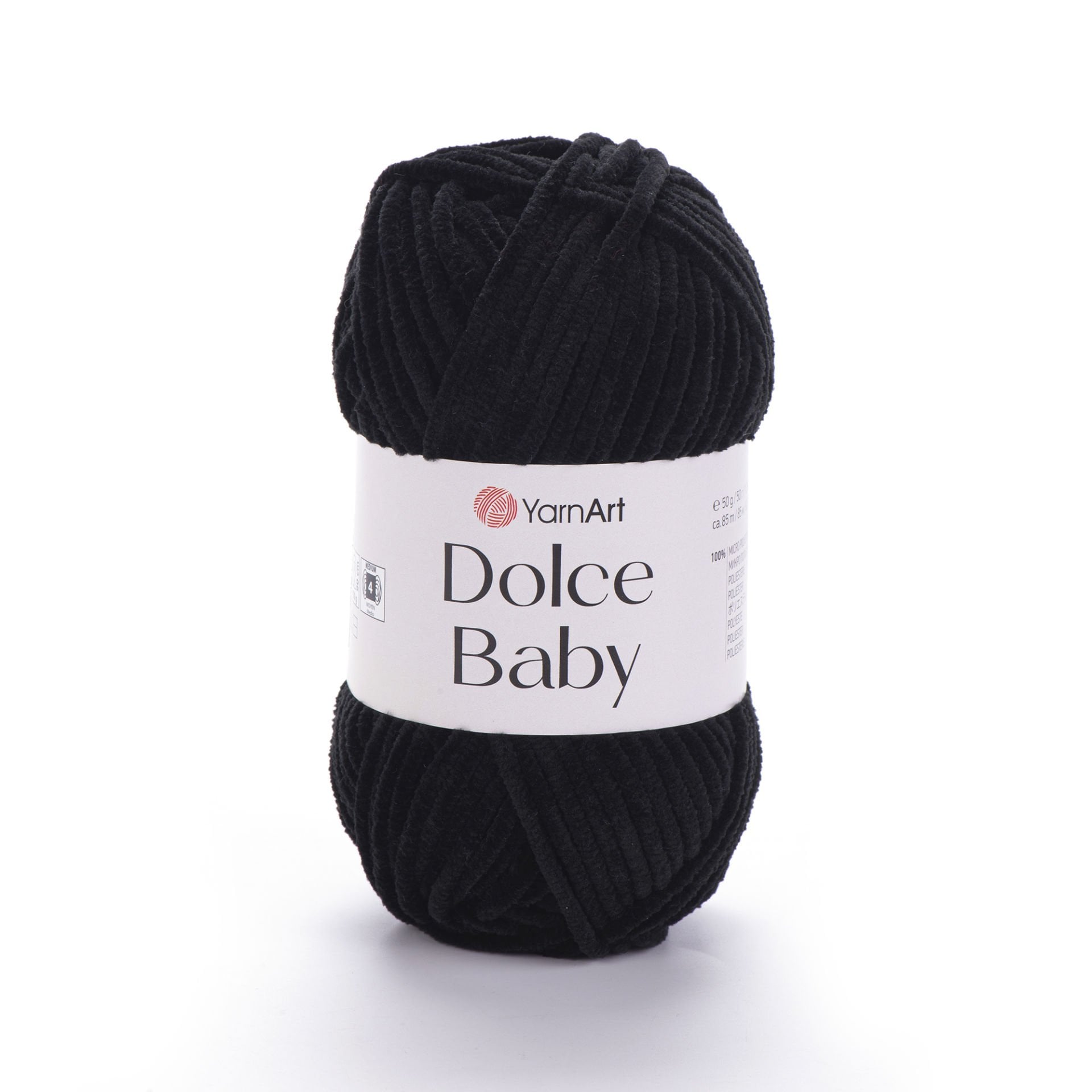 YARNART DOLCE BABY - VELVET BABY YARN BLACK - 742