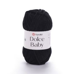 YARNART DOLCE BABY - VELVET BABY YARN BLACK - 742