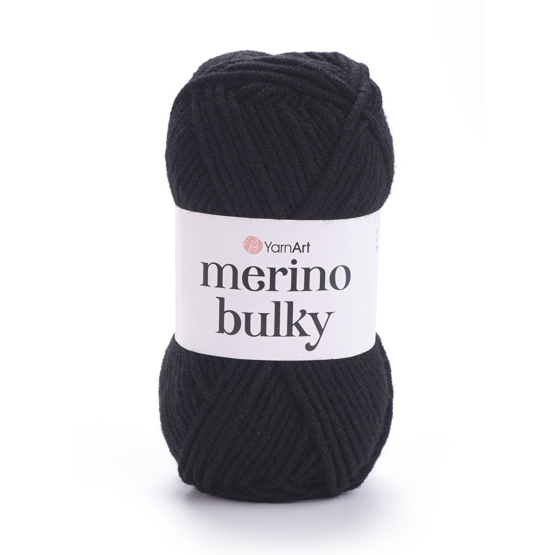 YARNART MERINO BULKY - KNITTING YARN BLACK - 585