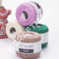 YARNART VIOLET - MERCERIZED LACE YARN LIGHT LILAC - 4931