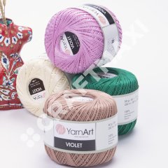 YARNART VIOLET - MERCERIZED LACE YARN