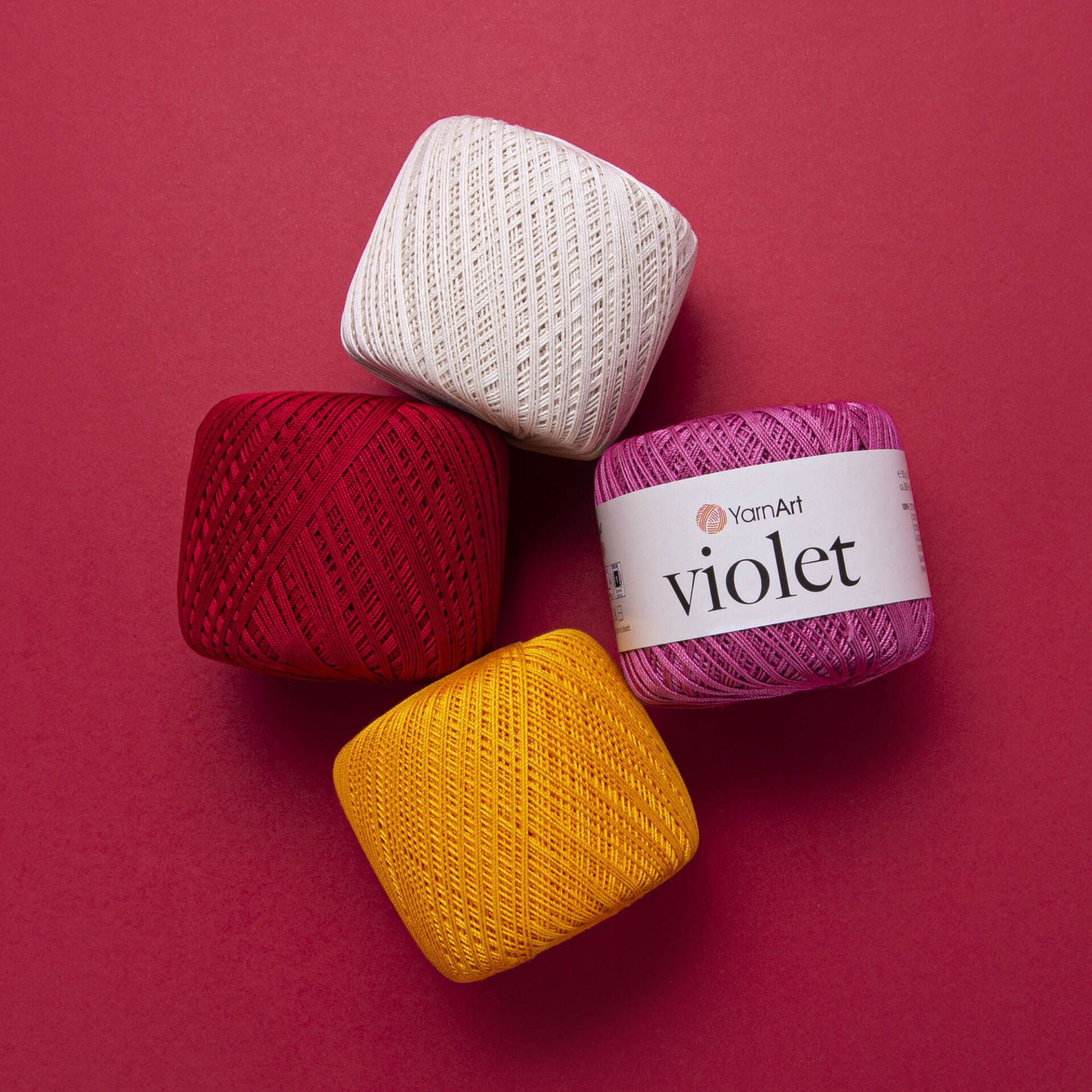 YARNART VIOLET - MERCERIZED LACE YARN
