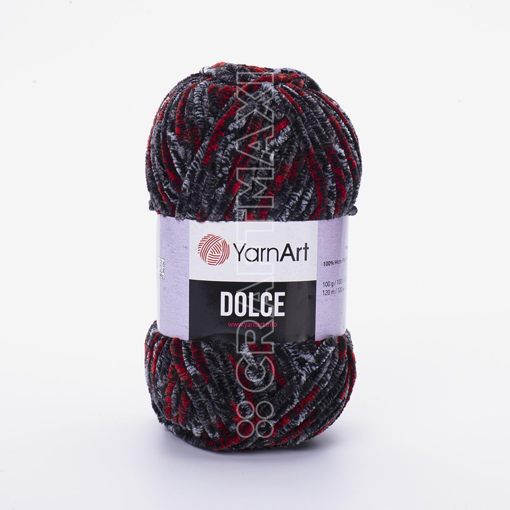 YARNART DOLCE - MULTICOLOR VELVET KNITTING YARN VARIEGATED - 806
