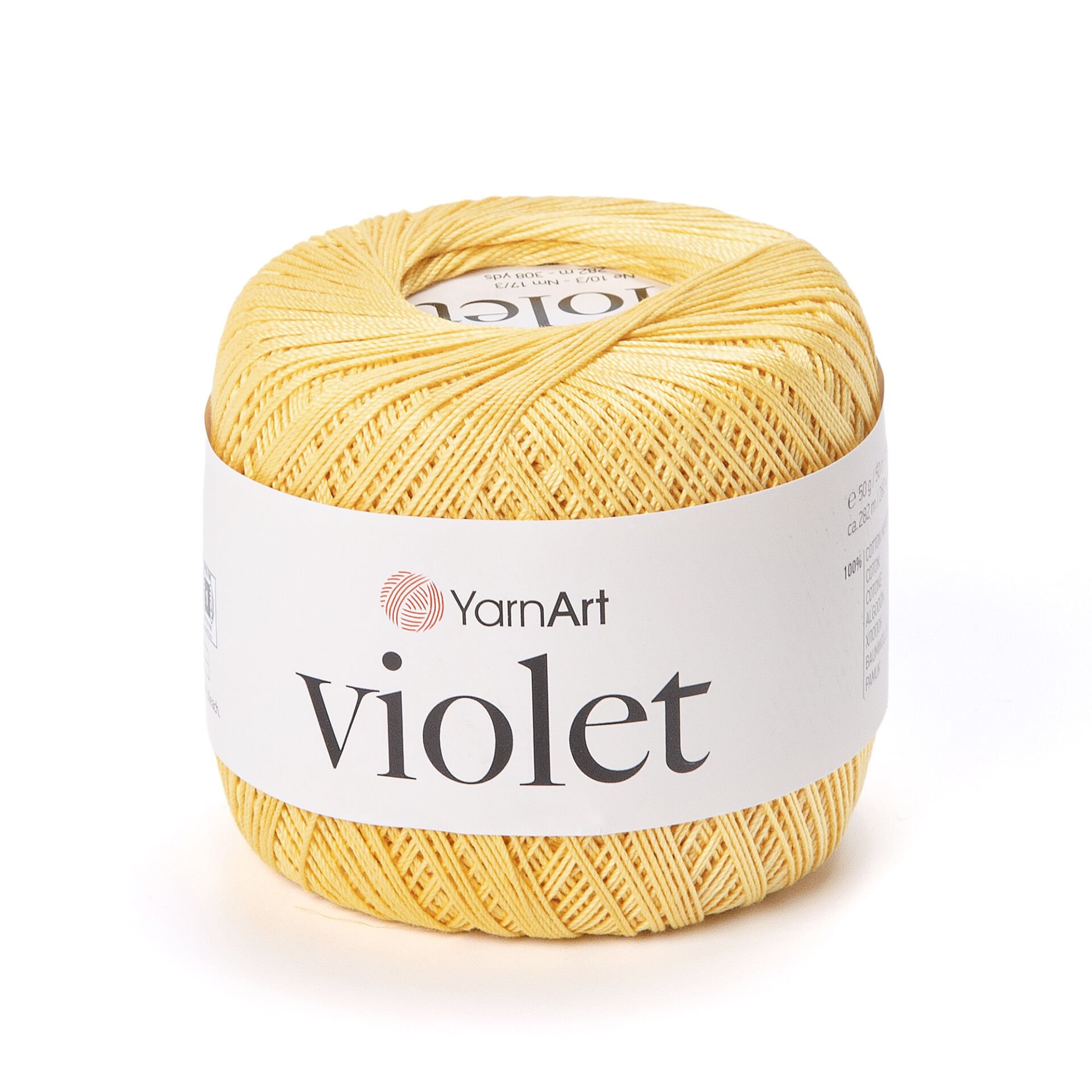 YARNART VIOLET - MERCERIZED LACE YARN YELLOW - 4653