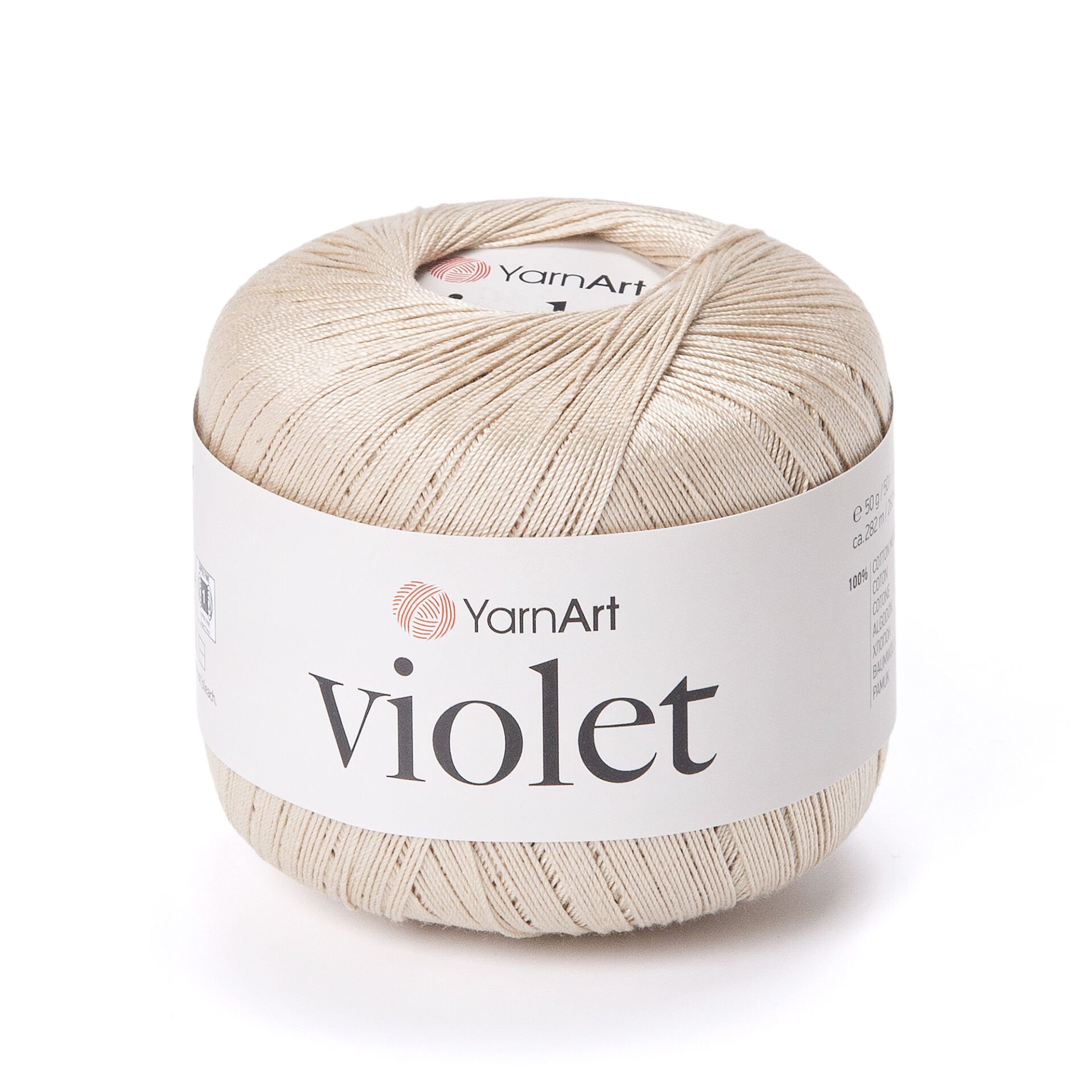 YARNART VIOLET - MERCERIZED LACE YARN BEIGE - 4660