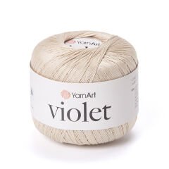 YARNART VIOLET - MERCERIZED LACE YARN BEIGE - 4660