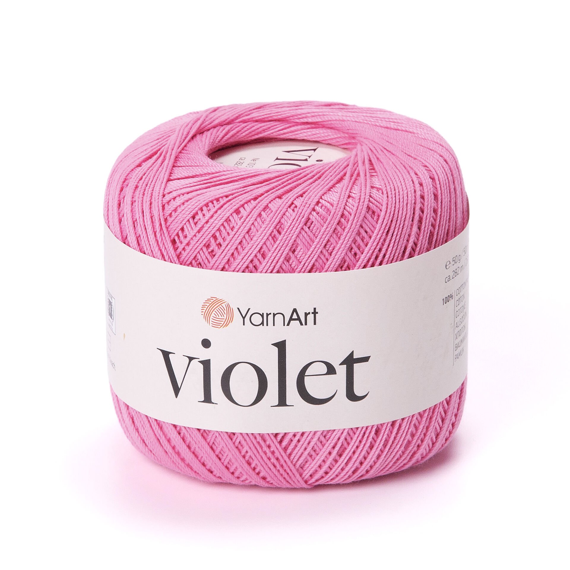 YARNART VIOLET - MERCERIZED LACE YARN DARK PINK - 5001