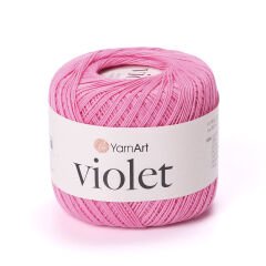 YARNART VIOLET - MERCERIZED LACE YARN DARK PINK - 5001