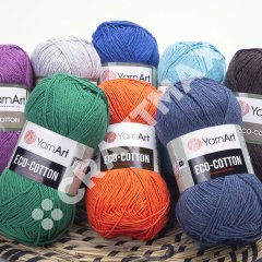 YARNART ECO COTTON - KNITTING YARN GREY - 763