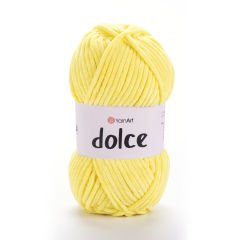 YARNART DOLCE - VELVET KNITTING YARN YELLOW - 851