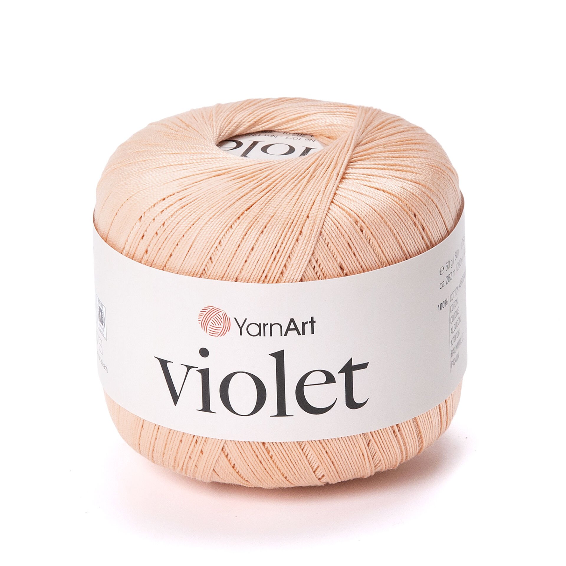 YARNART VIOLET - MERCERIZED LACE YARN PINKISH ORANGE - 6322
