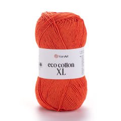 YARNART ECO COTTON XL - KNITTING YARN NEON ORANGE - 800