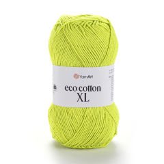 YARNART ECO COTTON XL - KNITTING YARN NEON GREEN - 801