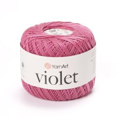 YARNART VIOLET - MERCERIZED LACE YARN PINK - 0075