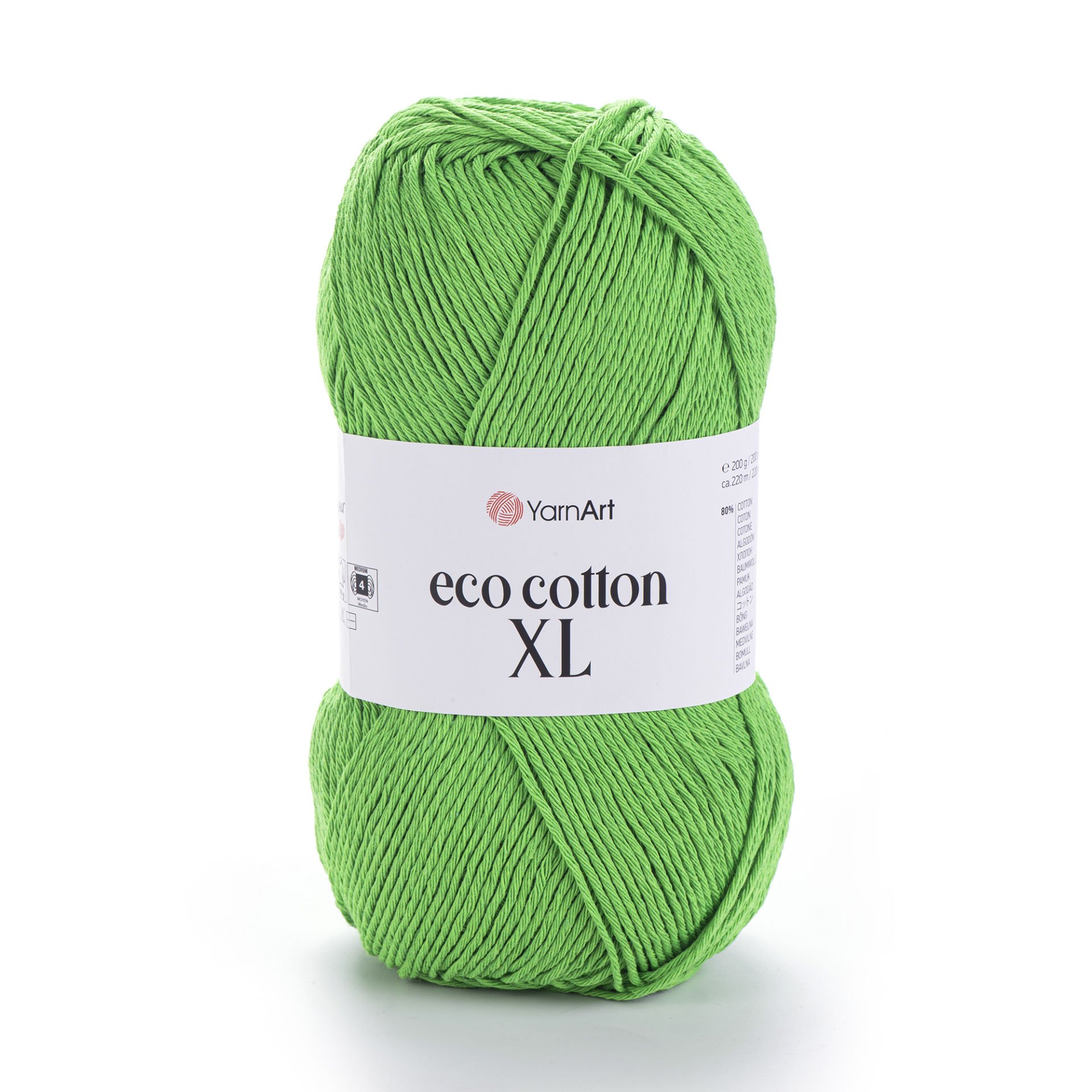 YARNART ECO COTTON XL - KNITTING YARN LIGHT GREEN - 802