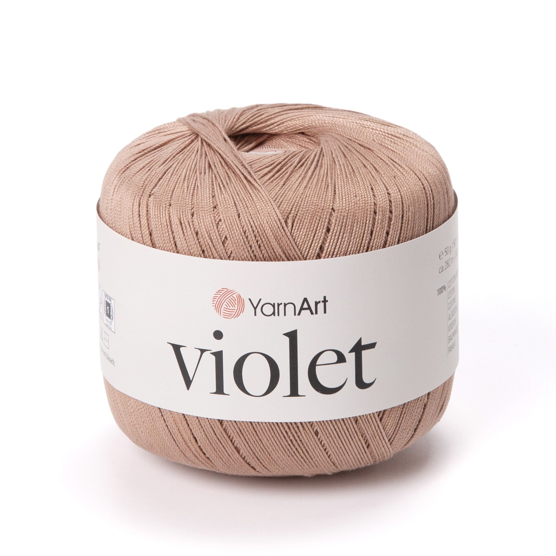 YARNART VIOLET - MERCERIZED LACE YARN MILKY BROWN - 0015