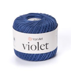 YARNART VIOLET - MERCERIZED LACE YARN DARK BLUE - 0154