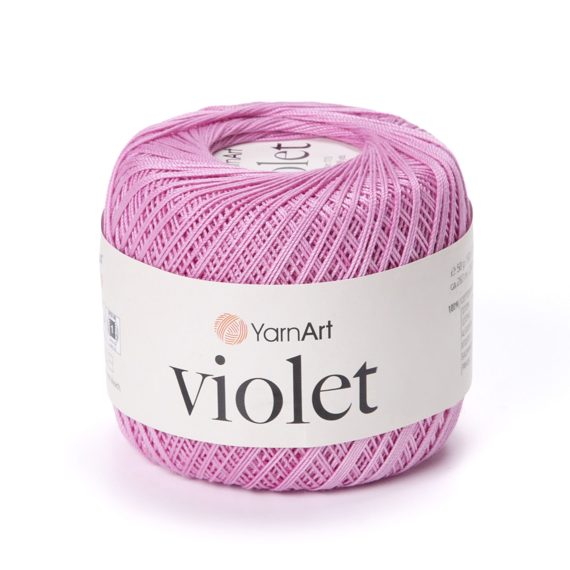 YARNART VIOLET - MERCERIZED LACE YARN CANDY PINK - 0319