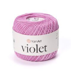 YARNART VIOLET - MERCERIZED LACE YARN CANDY PINK - 0319