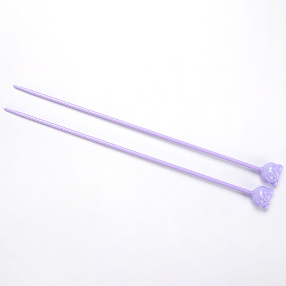 COLOURED SHORT KNITTING NEEDLE 20 CM 3 MM - PURPLE