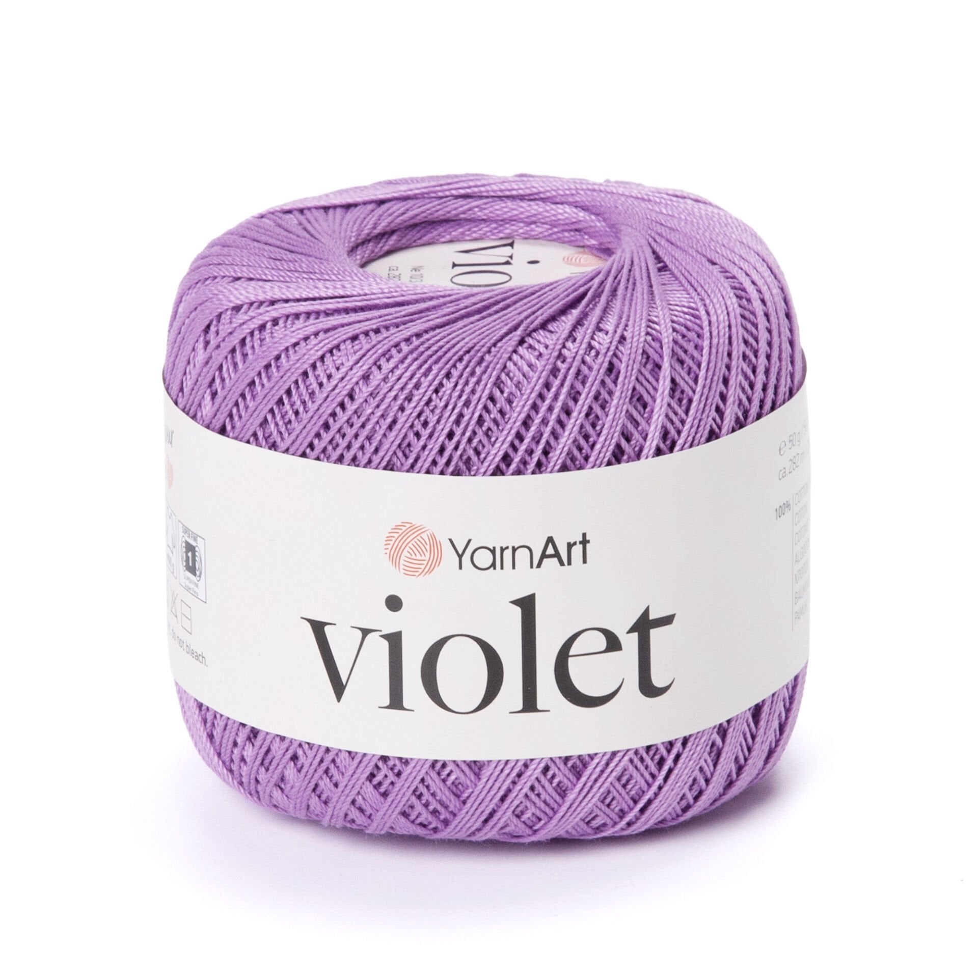 YARNART VIOLET - MERCERIZED LACE YARN PURPLE - 6309