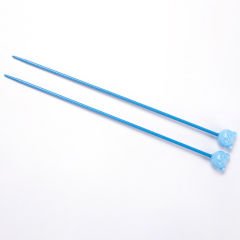 COLOURED SHORT KNITTING NEEDLE 20 CM 3 MM - BLUE