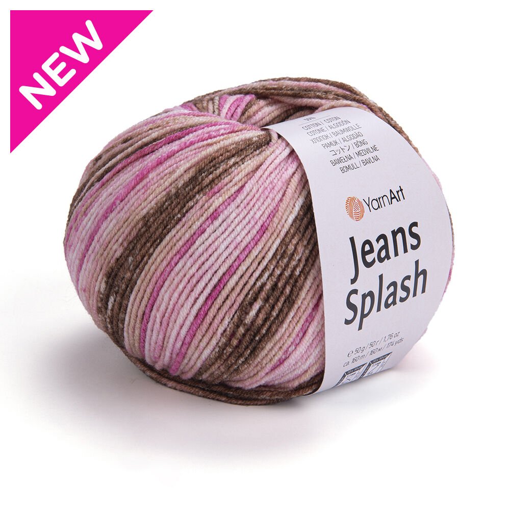 YARNART JEANS SPLASH - MULTICOLOR KNITTING YARN VARIEGATED - 954