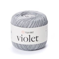 YARNART VIOLET - MERCERIZED LACE YARN GREY - 5326