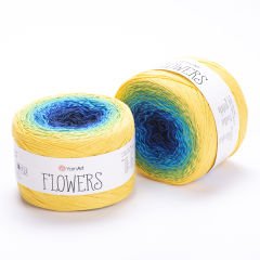 YARNART FLOWERS - MULTICOLOR KNITTING YARN VARIEGATED - 304