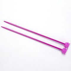 COLOURED SHORT KNITTING NEEDLE 20 CM 4 MM - PINK