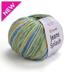 YARNART JEANS SPLASH - MULTICOLOR KNITTING YARN VARIEGATED - 957