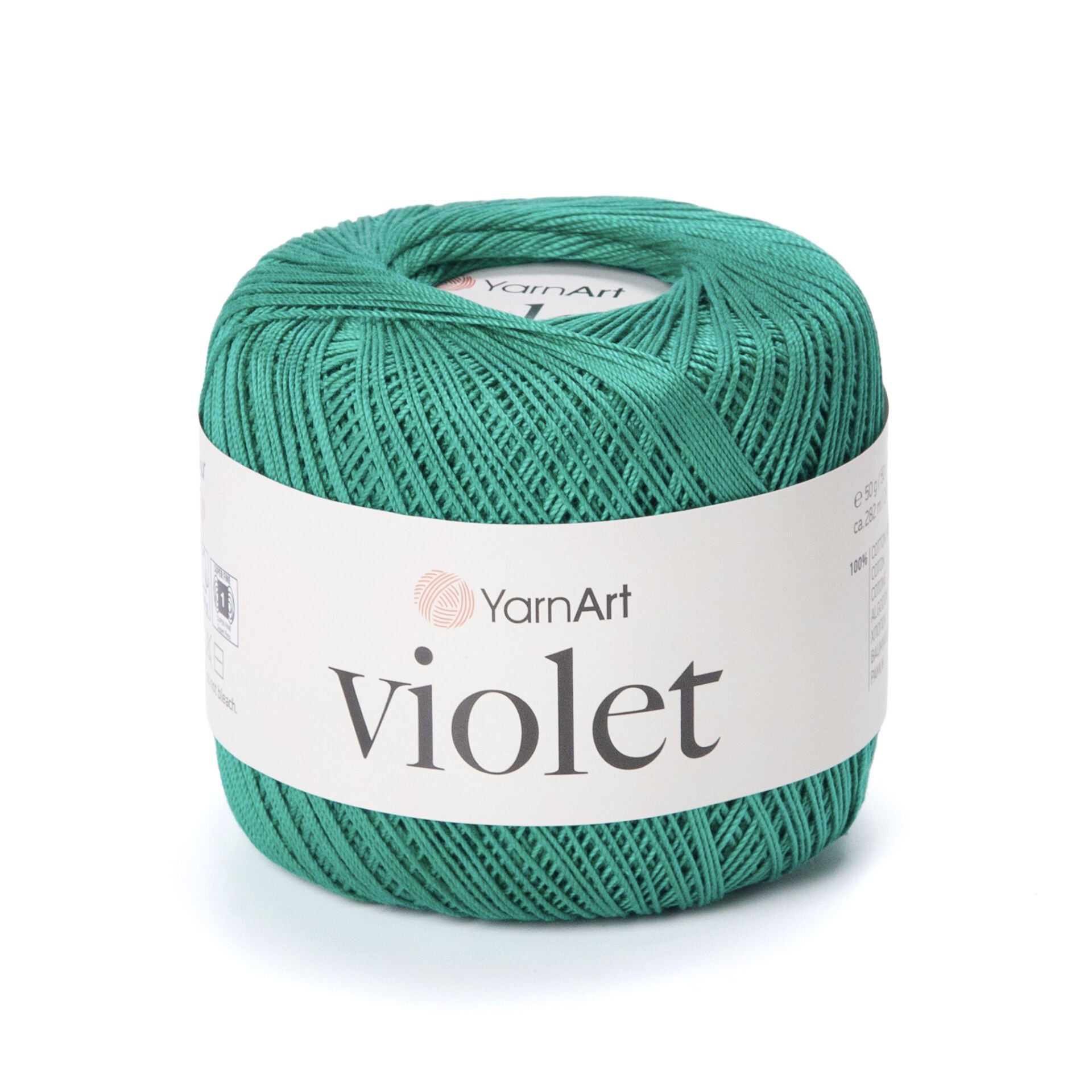 YARNART VIOLET - MERCERIZED LACE YARN PETROL GREEN - 6334