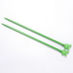 COLOURED SHORT KNITTING NEEDLE 20 CM 5 MM - GREEN