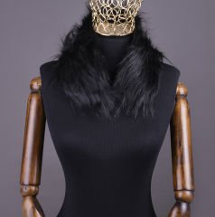 YARNART FULL ROLL - FAUX FUR COLLAR BLACK - 02