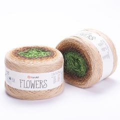 YARNART FLOWERS - MULTICOLOR KNITTING YARN VARIEGATED - 308