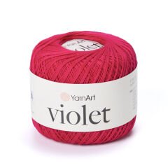 YARNART VIOLET - MERCERIZED LACE YARN FUCHSIA - 6358
