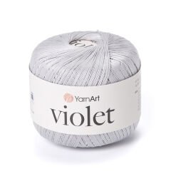 YARNART VIOLET - MERCERIZED LACE YARN LIGHT GREY - 4920