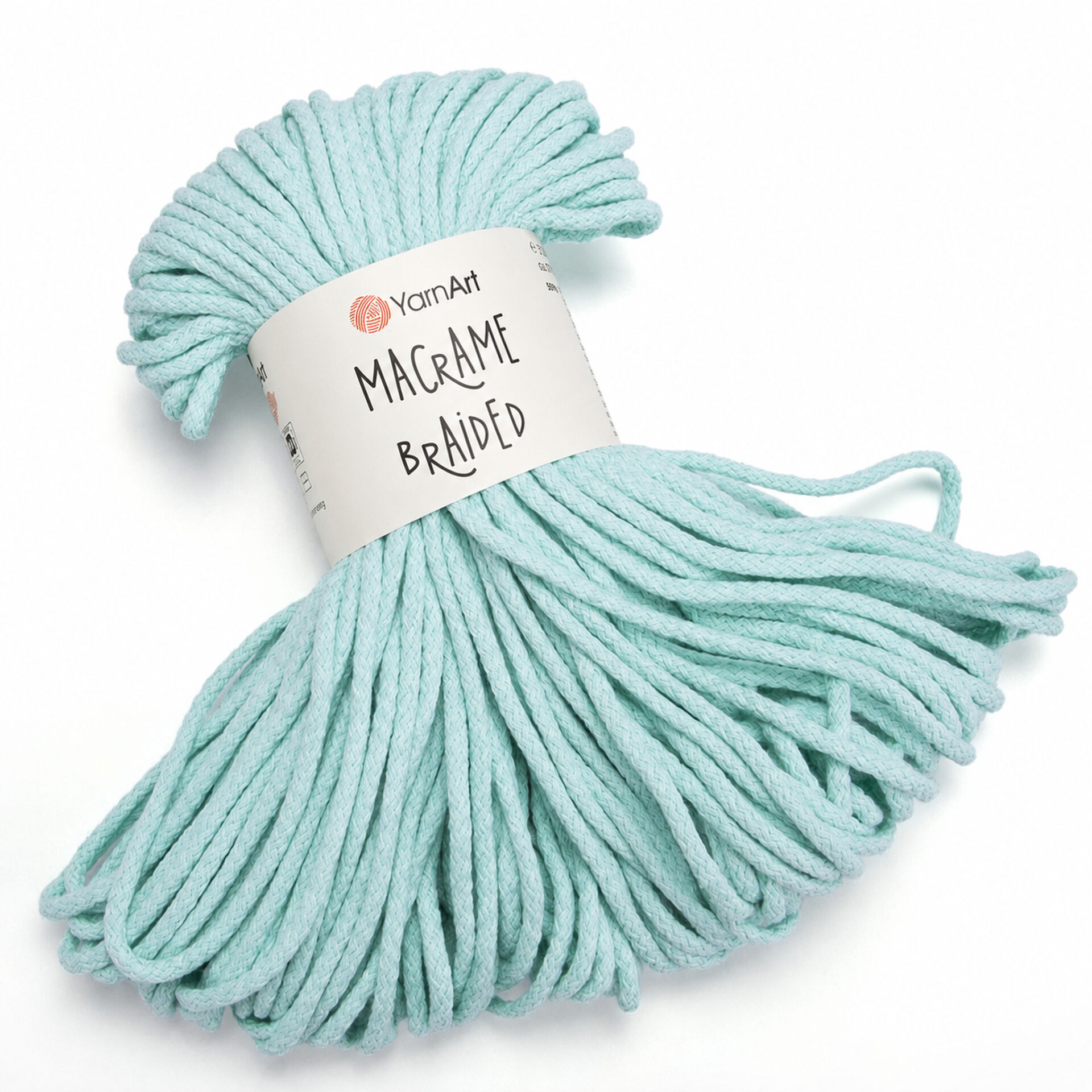 YARNART MACRAME BRAIDED - MACRAME CORD CYAN - 775