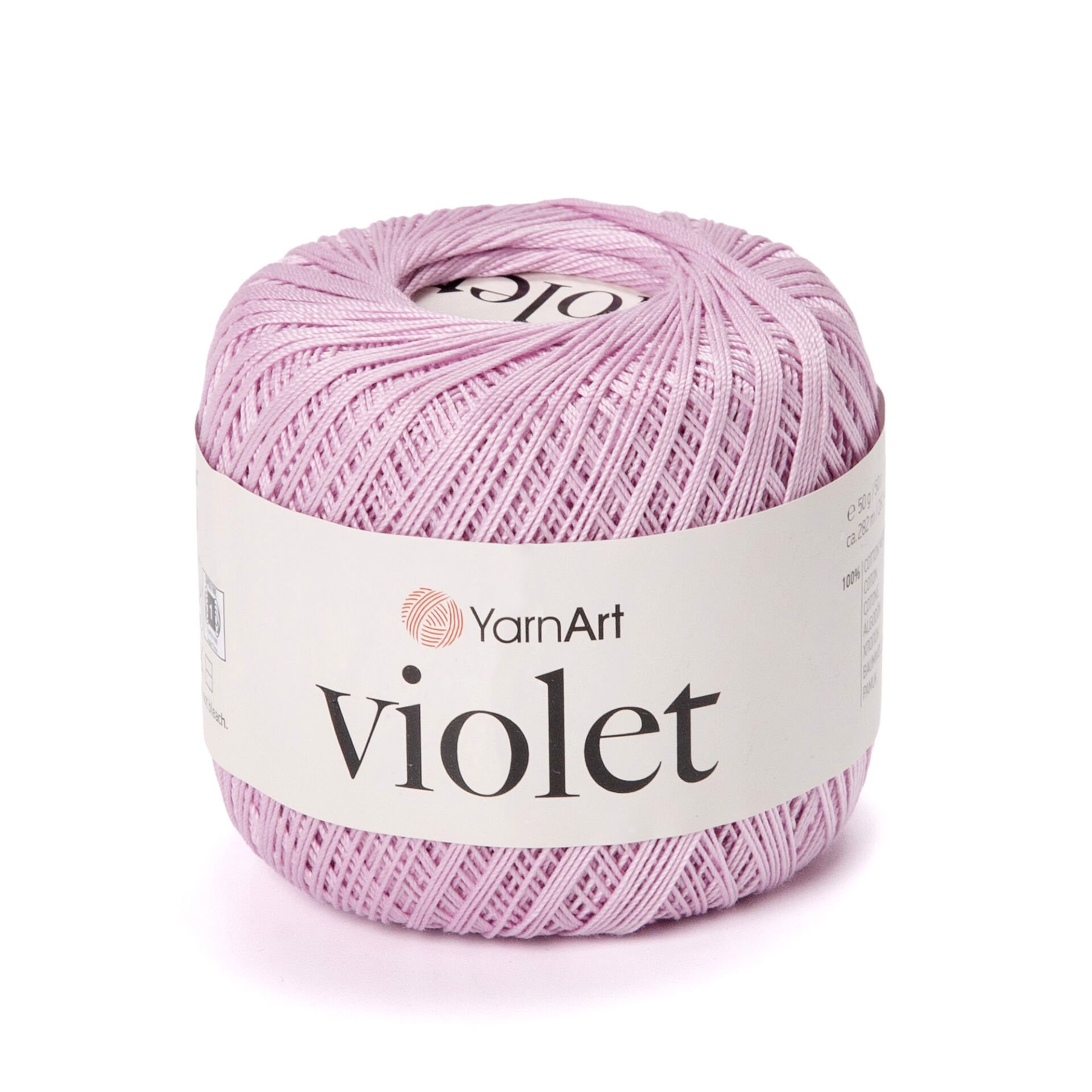 YARNART VIOLET - MERCERIZED LACE YARN LILAC - 5049