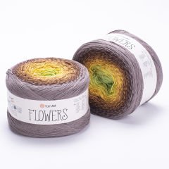 YARNART FLOWERS - MULTICOLOR KNITTING YARN VARIEGATED - 317