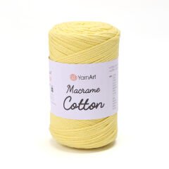 YARNART MACRAME COTTON - MACRAME CORD YELLOW - 754
