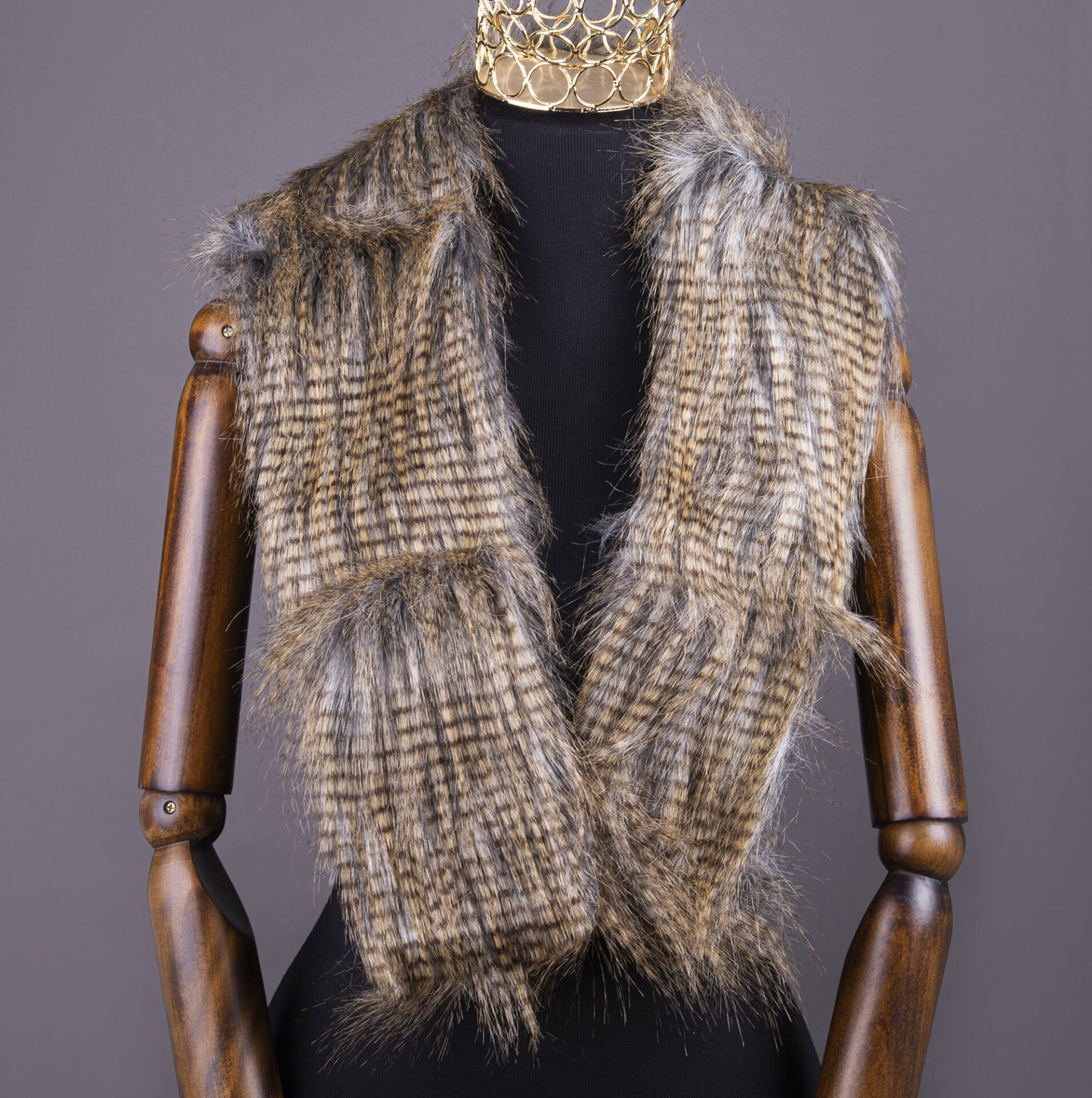 YARNART TUXEDE - FAUX FUR SHAWL VARIEGATED - 05