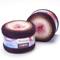 YARNART FLOWERS - MULTICOLOR KNITTING YARN VARIEGATED - 319