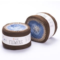 YARNART FLOWERS - MULTICOLOR KNITTING YARN VARIEGATED - 320
