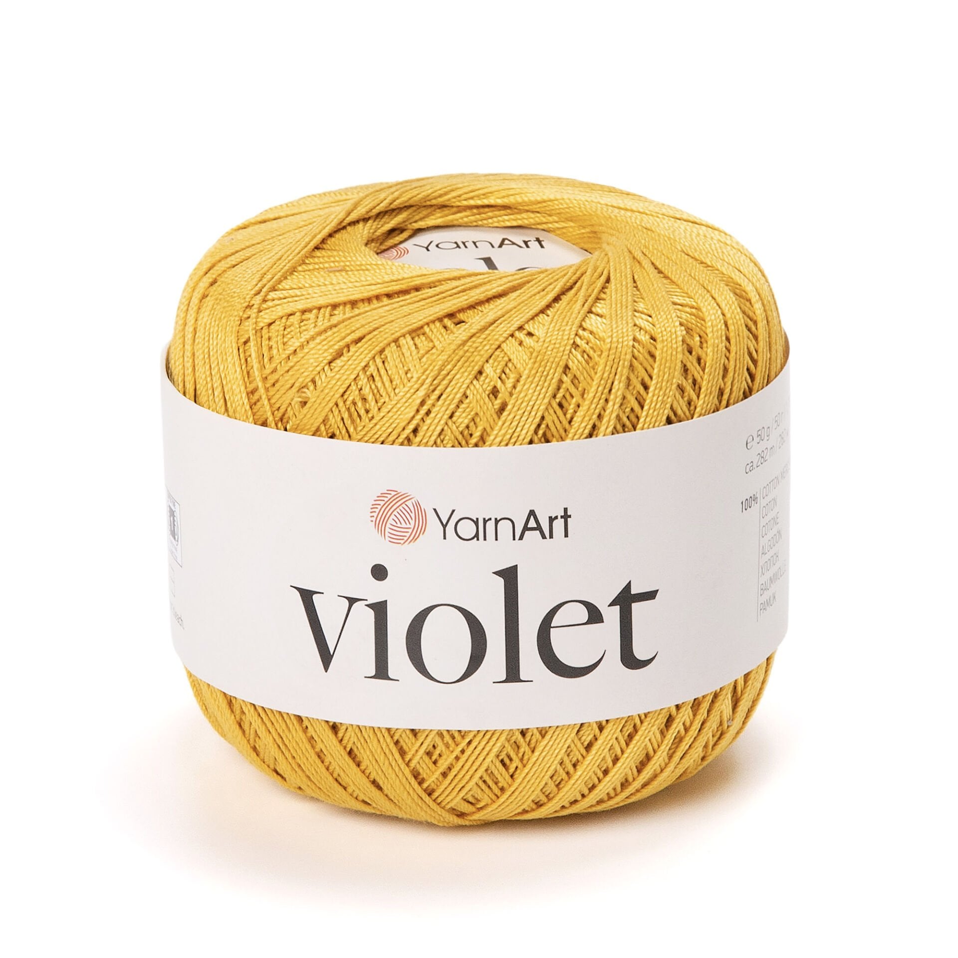 YARNART VIOLET - MERCERIZED LACE YARN MUSTARD - 4940